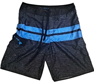 Pantalones cortos de tabla Honolua Surf Co para hombre azul turquesa y negro talla 31 bolsillo lateral Foto 1 de 4