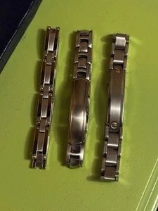 Three brand new Bracelets 18k and 14K yellow gold & Stainless steel - Picture 1 of 5