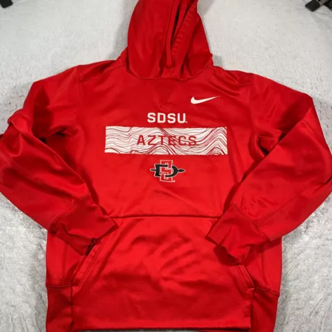 San Diego State Aztecs Hoodie Mens Small Red Long Sleeve Nike Cover