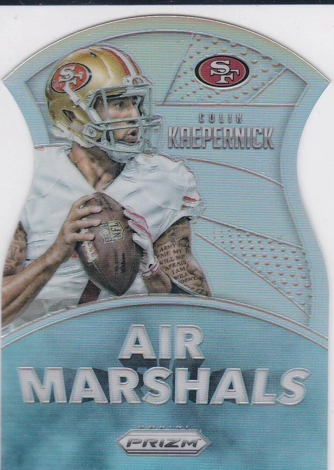COLIN KAEPERNICK 49ers SILVER PRIZMS Die-Cut Insert Football Card AIR MARSHALS - Image 1 of 2