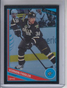 13/14 OPC Dallas Stars Vernon Fiddler Black Rainbow card #91 Ltd #38/100
