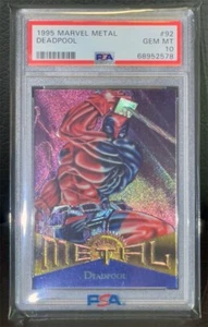 1995 Fleer Marvel Metal #92 Deadpool Graded PSA 10 Gem Mint Ultra X-Men Universe - Picture 1 of 4