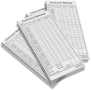 Chicago Bridge Score Pads / Scoring Cards (4 Packs)