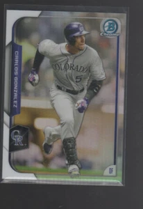 CARLOS GONZALEZ 2015 BOWMAN CHROME REFRACTOR CARD #27 /499 - Picture 1 of 1
