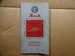 1950 Nash Owners Manual Original Vintage 4th printing - Picture 1 of 8