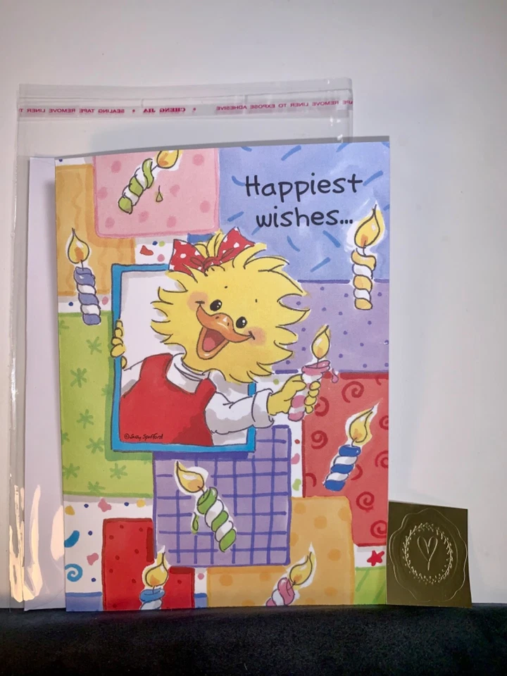 Happy Birthday Card! Suzy’s Zoo Happiest wishes! Sweet Duckie! - Image 1 of 2