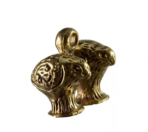 Figurine Duo Oiseaux - Temple Bouddhiste - Amulette Thaïe Nokkhoom 267 D52 - Imagen 1 de 7