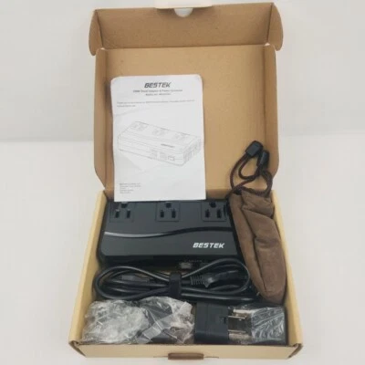 BESTEK Universal Travel Adapter 220 to 110V Voltage Converter with 6A 4-Port USB - Image 1 of 4