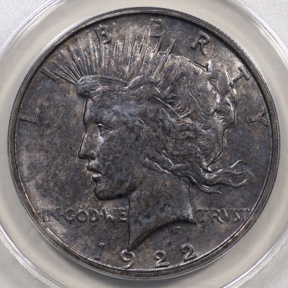 1922 D Peace Dollar ANACS AU50 DETAILS CLEANED Silver Coin - Image 1 of 4