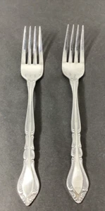 Stanley Roberts Stainless Korea Rogers Co Auberge 2 Dinner Forks 7” Satin - Picture 1 of 3