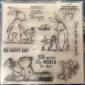 CTMH S2201 Sweet Little Things Briefmarke des Monats *NEU* pensionierter Hase & Bären - Bild 1 von 1
