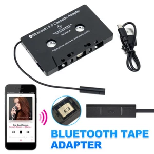 Bluetooth Car Audio Cassette to Aux Adapter, Type C Auxillary Cable Tape Adapter - Picture 1 of 13