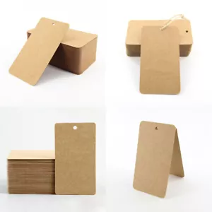 US 1000er Pack Kraftpapier Einzelhandelspreisschilder für Boutique Zubehör Kleidungsetiketten - Bild 1 von 11