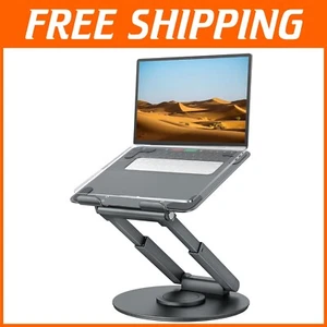 Telescopic Laptop Stand with 360° Swivel & Height Adjust for Ergonomic Comfort - Picture 1 of 11