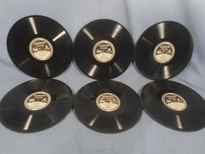 Lot of 6 Antique Edison diamond disc 80/78 rpm records thick