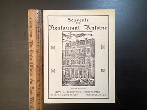 New Orleans LA Restaurant Antoine Distinguished Guests Vintage Souvenir Booklet - Picture 1 of 13