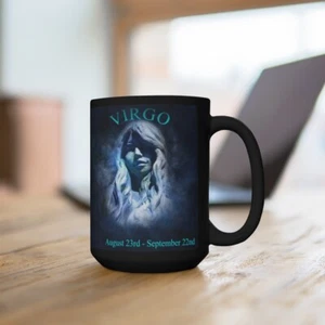 Taza negra ""Virgo"" serie Zodiac 15 oz - Imagen 1 de 5