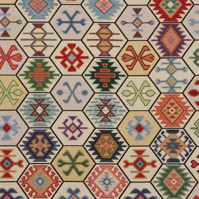 FOY & CO Yucatan Geometric Tapestry Style Fabric Woven Contemporary Upholstery Furnishing