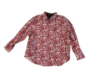 Robert Graham Pink Paisley Button Flip Cuff Long Sleeve Men's 2XL Excellent - Picture 1 of 6