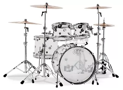 Juego de batería de acrílico transparente de 4 piezas DW Design - 18x22,8x10,9x12,14x16 - DDAC2214CL Foto 1 de 4