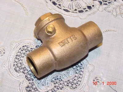 Watts Brass / Bronze Swing Check Valve, 3/4 Inch Sweat, 125 WSP, 200 WOG, NEW! - Image 1 of 4