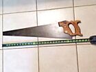 Vtg Disston 25.5" 7TPI Straight Back Hand Saw, With Wood Handle