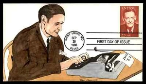 2239 22c Stamp (1986) THE THOMAS STEARNS ELIOT FDC FROM FRANS M. GEERLINGS - Picture 1 of 2