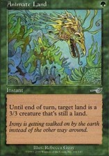 MTG magic cards 2x x2 Light Play, English Animate Land Nemesis