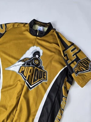 Велосипедная майка PURDUE Boilmakers на молнии 3/4 мужская размер средний винтаж - Изображение 1 из 4