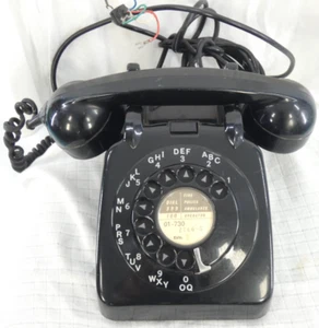 Telefon Retro Obrotowa tarcza Telefon Czarny Retro Rekwizyt Kolekcjonerski Vintage - Zdjęcie 1 z 21