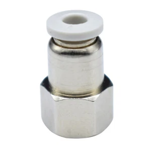 BSP Female Thread Metric Push Fit Pneumatic Air Water Pipe Fitting 4-6-8-10-12mm - Picture 1 of 23