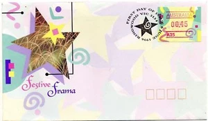1996 FDC Australia. Festive FRAMA. Star Pict.PMK "RINGWOOD" - Picture 1 of 1