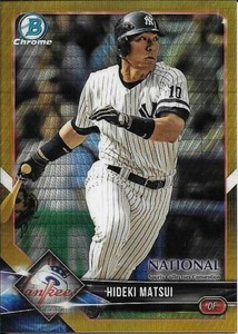 2018 Bowman Chrome National Convention Gold Prism Refractor Hideki Matsui #29/50