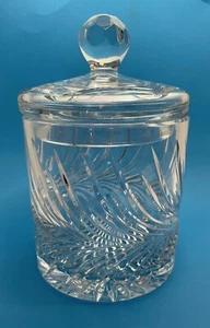 Reflections By Crystal Clear Industries Cookie Jar-8.5” Vintage 24% Lead Crystal - Picture 1 of 12