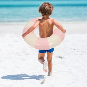 Inflatable Float Swimming Ring Beach Pool Party Swimming Ring PVC Striped - Picture 1 of 12