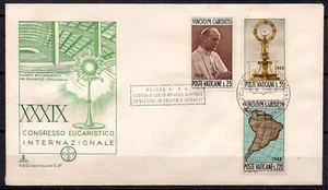 Vatican 1968 Journey of Paul VI in Bogota Travels Maps Religione FDC 2 - Picture 1 of 1