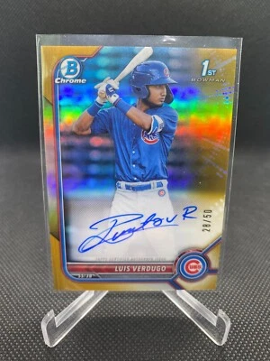 2022 Bowman Chrome Luis Verdugo Auto Gold /50 - Image 1 of 2