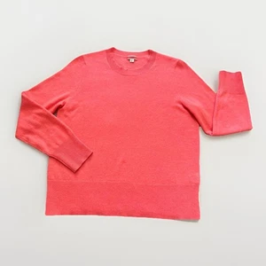 J Crew Pullover M rosa Kaschmir Classic-Fit Rundhals BA400 neon hell weich - Bild 1 von 3