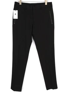 PT Torino Lamda Hombre Pantalones 54 Negro Chino Inacabados Dobladillo Ajustado - Imagen 1 de 10