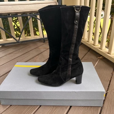 Botas de tacón de gamuza negras Manas Design Italy 7 Foto 1 de 4