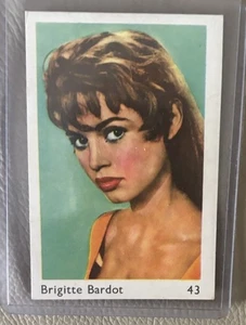 1950 BRIGITTE BARDOT ROOKIE CARD  Maple Leaf Gum # 43 Blank Back - Picture 1 of 4
