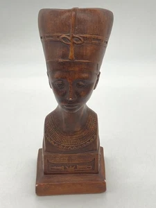 Handgeschnitzte Ägyptische Königin Nofretete Büste Statue 12x4,5 - Bild 1 von 5