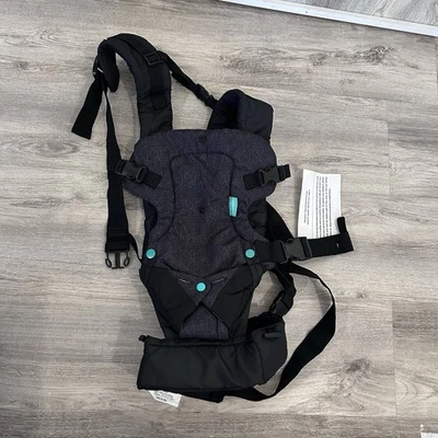 Infantino Flip Advanced 4-in-1 Convertible Baby Infant Carrier Black Denim New - Image 1 of 4