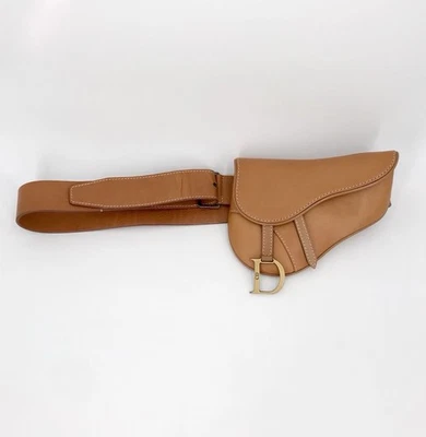 Dior mini all-leather classic saddle bag in caramel color - Image 1 of 4