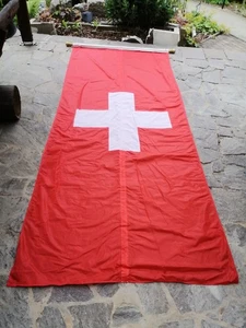 Schweiz Mastfahne 290 x 123cm mit Ösen und Befestigung Stab von Fahnen Koch - Bild 1 von 4