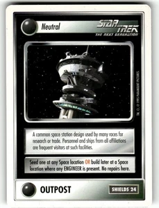 1995 Star Trek White  Border Alternate Universe Card Neutral Outpost - Picture 1 of 4