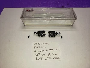 ATLAS N SCALE EMPTY CASE AND RAILCAR TRUCKS SET EXCELLENT CONDITION TRUCKS.  LOT - Picture 1 of 3