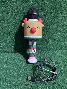 Packed Party Bluetooth Wireless Karaoke Microphone Reindeer “Sleigh The Tunes” - Picture 1 of 3