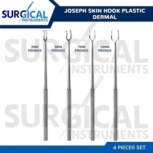 Juego de 4 ganchos de piel Joseph puntas afiladas retractor instrumentos dérmicos de plástico retractor - Imagen 1 de 8