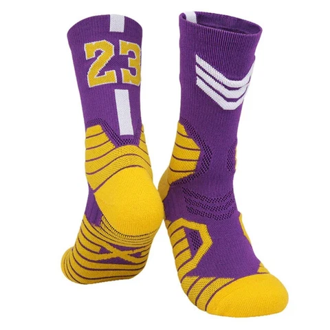 LEBRON James Los Angeles LAKERS #23 Mens Basketball Socks - Size L (Fits 6-10) Cover